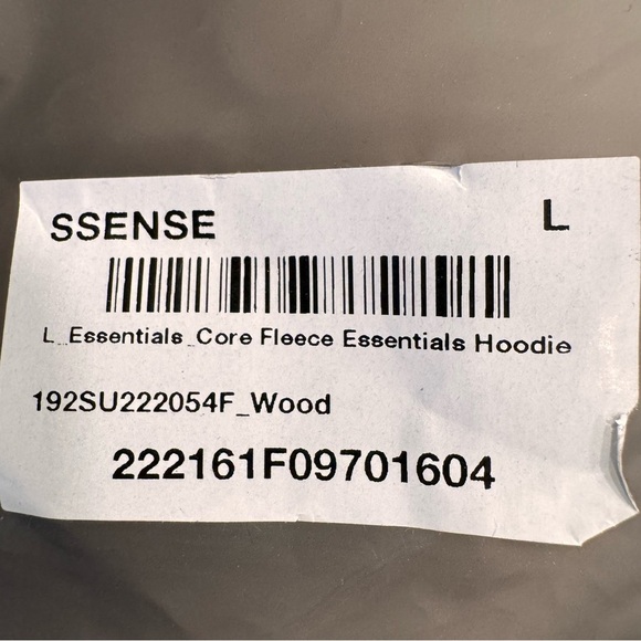 Fear of God Essentials Men’s Hoodie Color Wood Size Large NWT - Picture 5 of 10